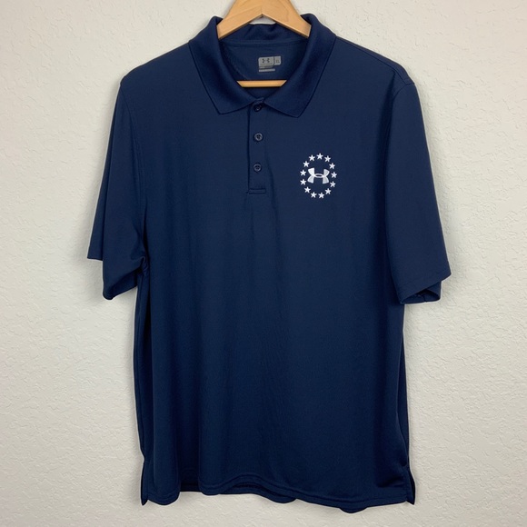 Under Armour Other - Under Armour polo shirt short sleeve Navy Blue XL